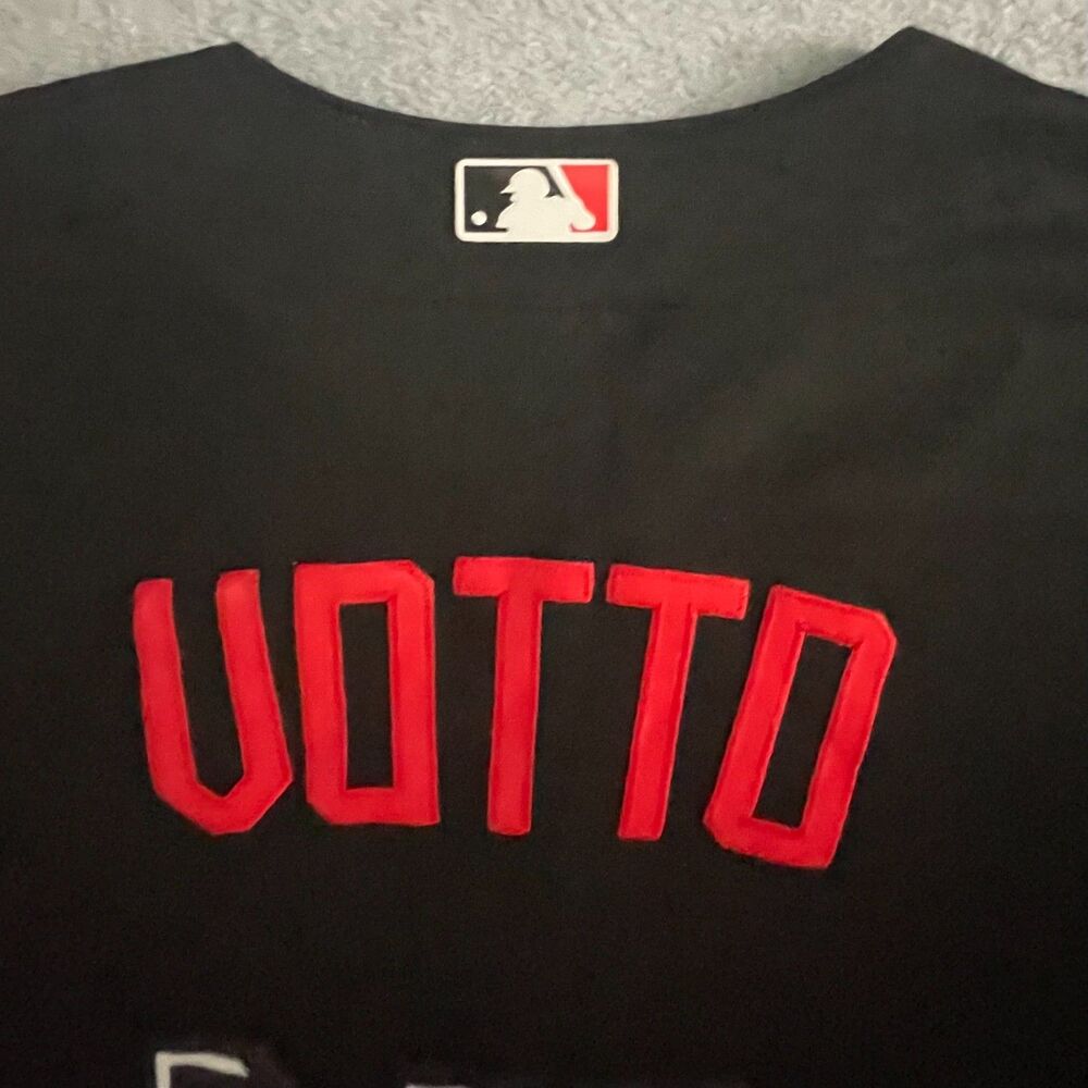 Nike Cincinnati Reds Joey Votto #19 Black MLB Baseball Jersey Men’s 3XL - Picture 9 of 9